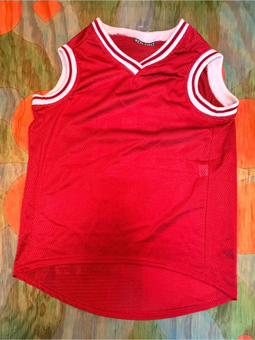 Indiana University Hoosiers Pet Jersey Size XXL Red White Polyester IU National